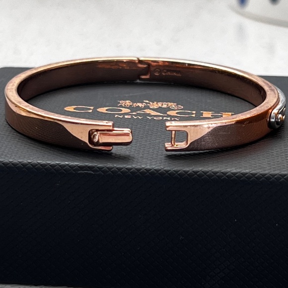 Coach Rose Gold stud earrings and bracelet - Picture 3 of 6